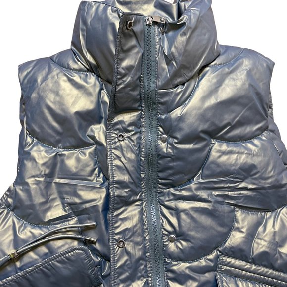 Womens|Padded Vest|Size XL|Bright Green |Turtleneck|Full Zipper|Mid Length - Picture 10 of 16